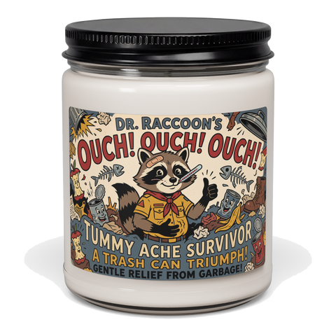 Tummy Ache Survivor Candle — Funny Meme Gift — Clean Cotton