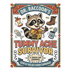 Tummy Ache Survivor — Funny Meme Canvas Wall Art
