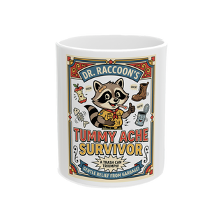 Tummy Ache Survivor Mug — Funny IBS Meme Coffee Cup