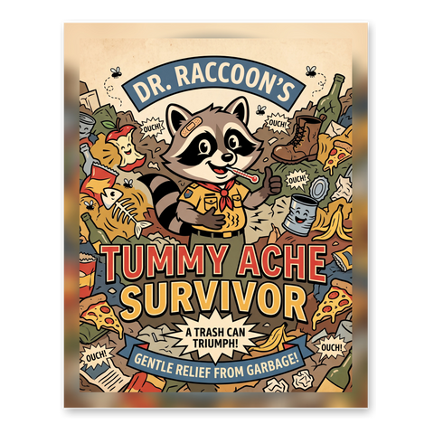 Tummy Ache Survivor Funny Meme Poster