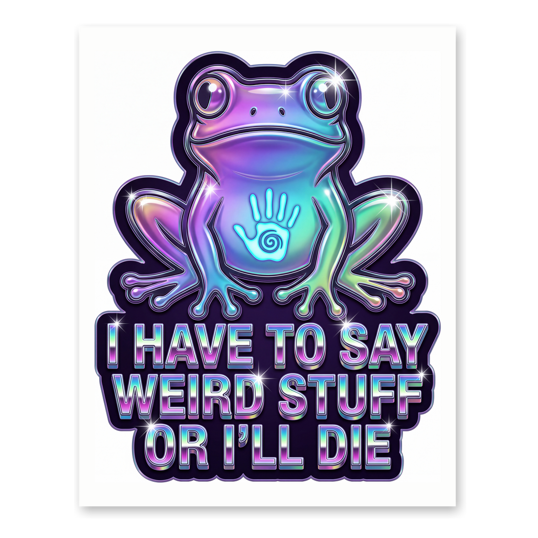 Unintelligible For My Own Safety - Surreal Frog Poster