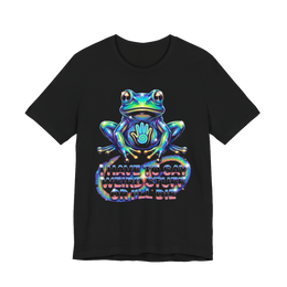 Unintelligible For My Own Safety Tee — Funny Airbrush Frog Shirt