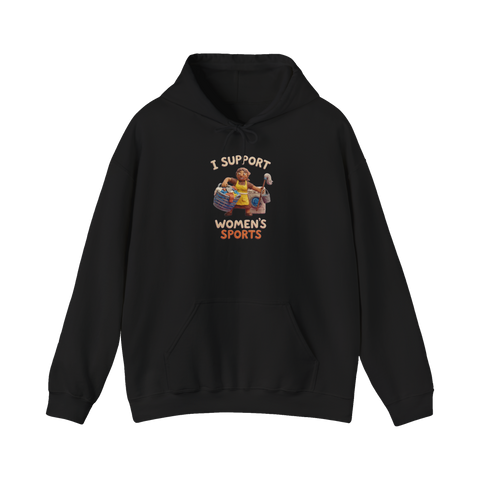 Unpaid Domestic Decathlon — Funny Housework Hoodie — Black