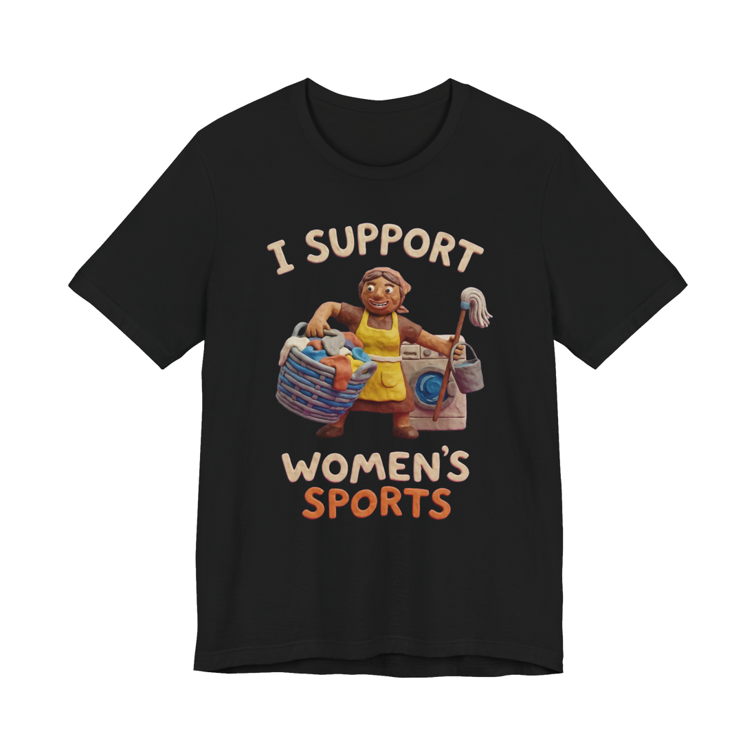 Unpaid Domestic Decathlon — Funny Housework T-Shirt — Black