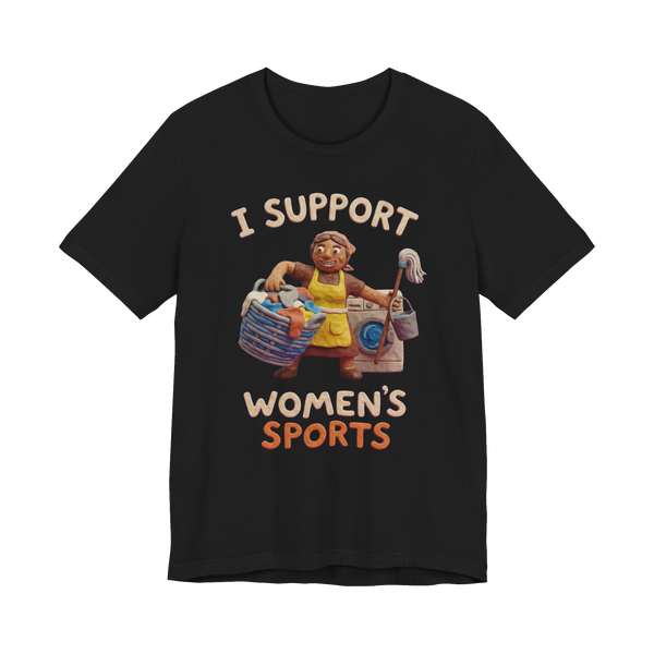 Unpaid Domestic Decathlon — Funny Housework T-Shirt — Black