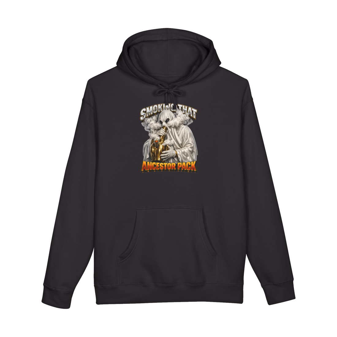 Smoking The Urn Pack Hoodie — Ghost Bong Rip Weed Meme — Black