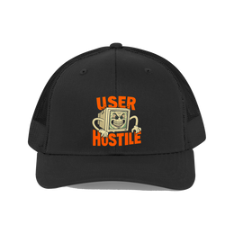 User Hostile Design Hat — Funny Tech & UX Trucker Cap
