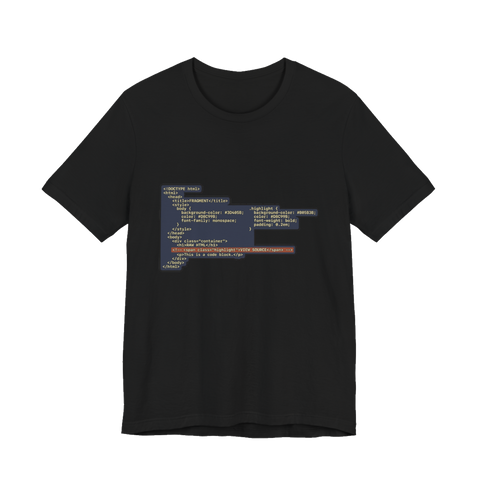 View Source T-Shirt — Funny HTML Web Developer Easter Egg Tee