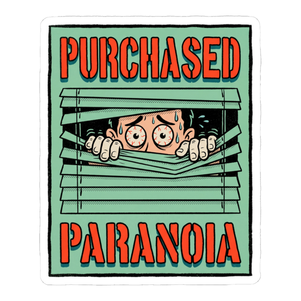 Voluntary Paranoia Procurement - Funny Weed Sticker — White