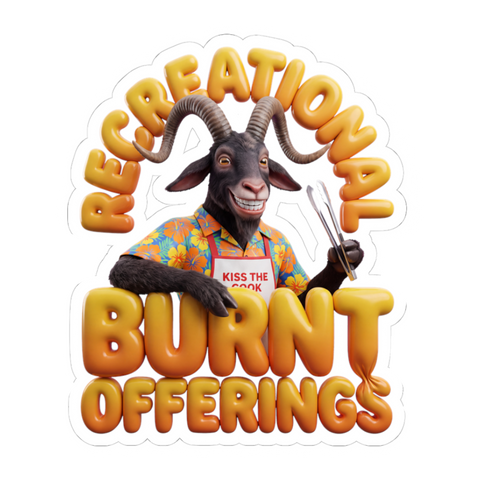 Weekend Burnt Offering — Funny BBQ Dad Sticker