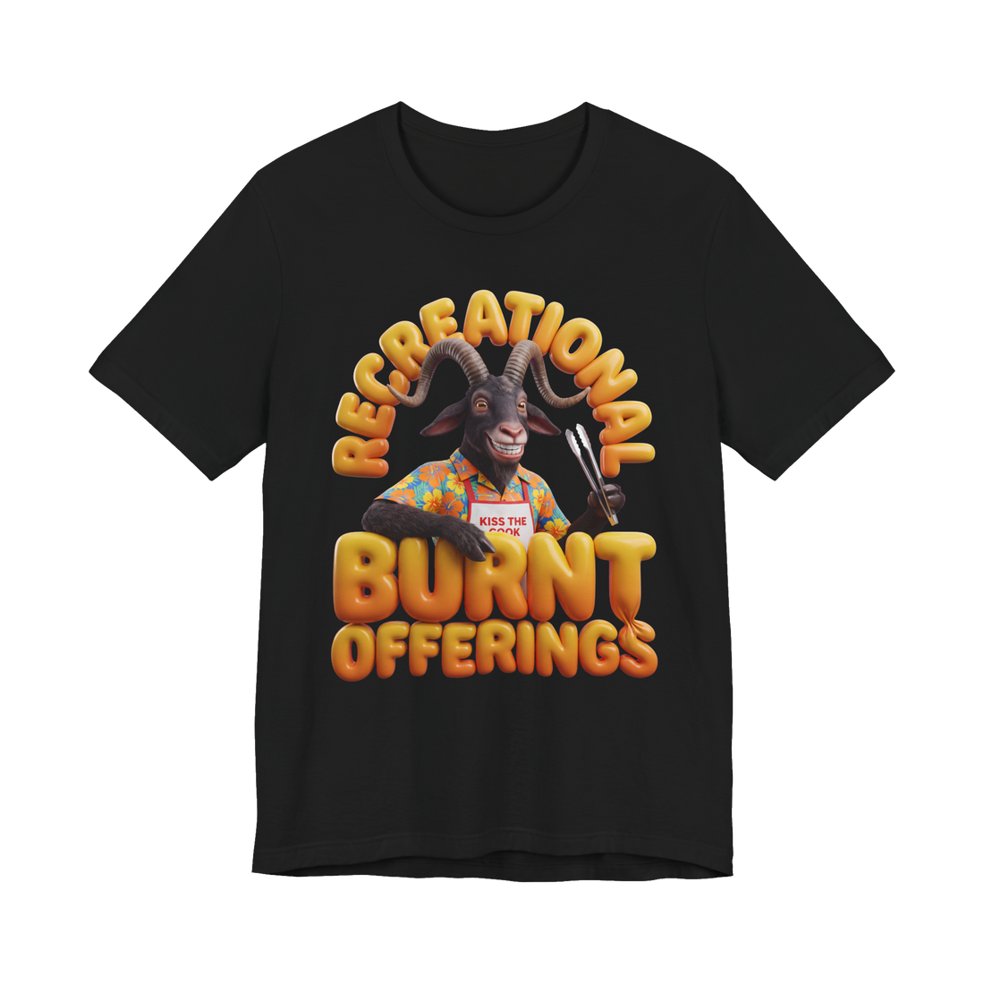 Weekend Burnt Offering — Funny BBQ Dad Shirt — Black