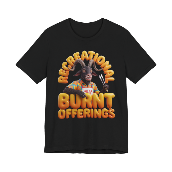 Weekend Burnt Offering — Funny BBQ Dad Shirt — Black