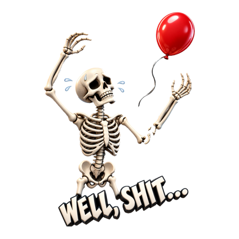Well Shit — Sticker — White