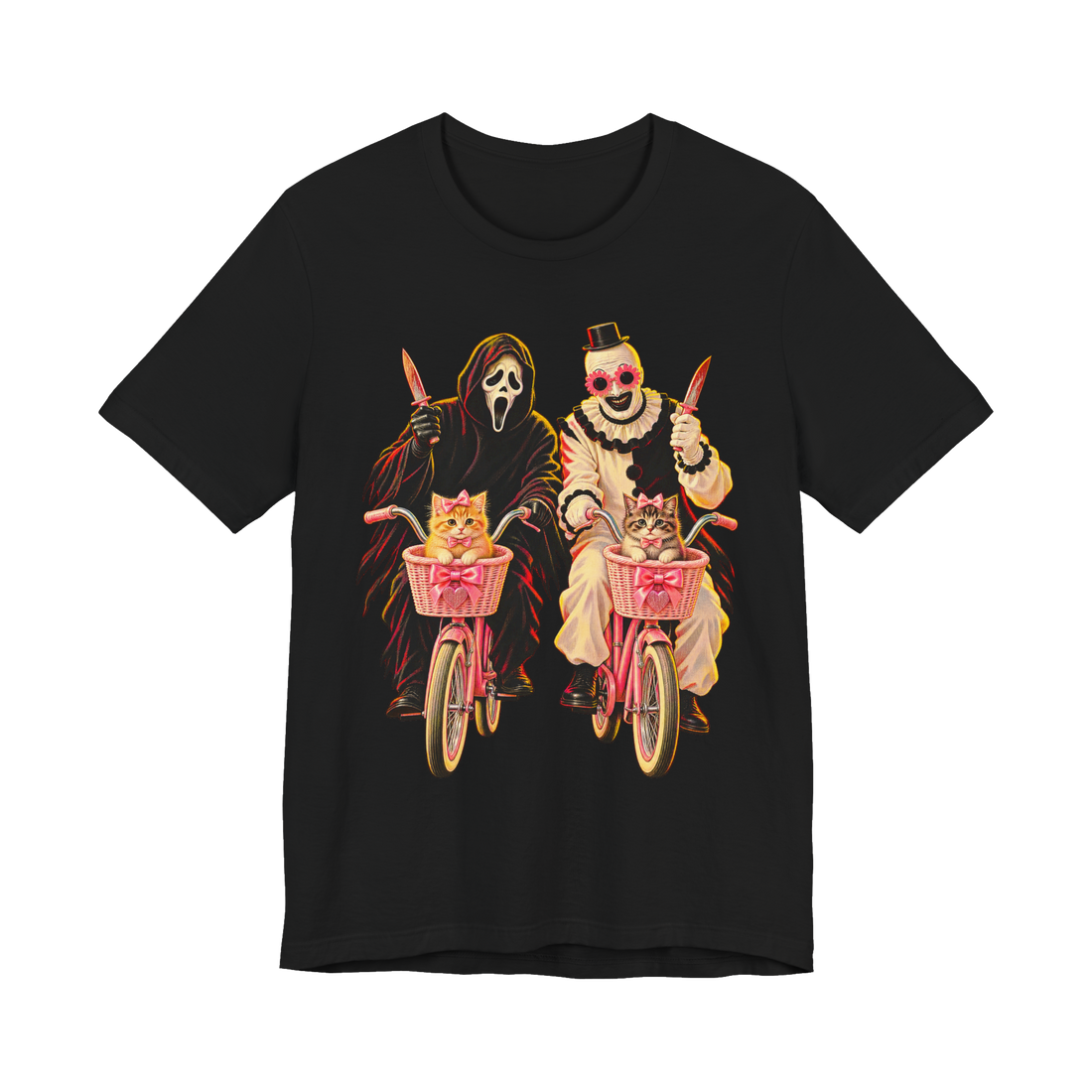 Wellness Pivot T-Shirt — Funny Ghostface Art the Clown — Black