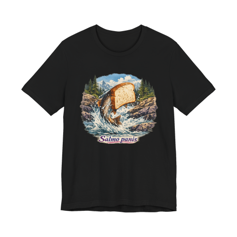 A funny fishing shirt featuring a wild caught white bread joke