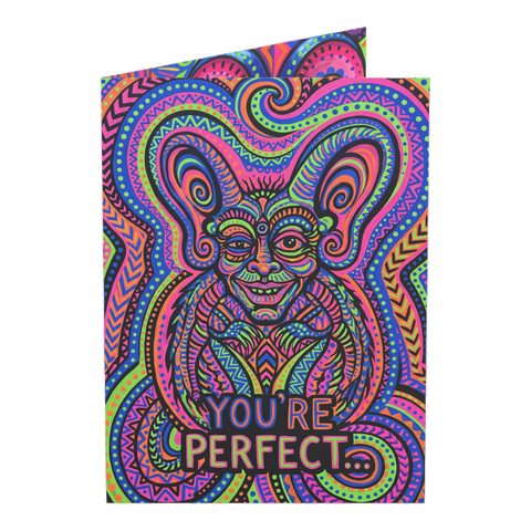 You're Perfect... A Perfect Idiot Funny Novelty Greeting Card — 3.5" x 4.9" (Vertical) / Coated (both sides) / 1 pc