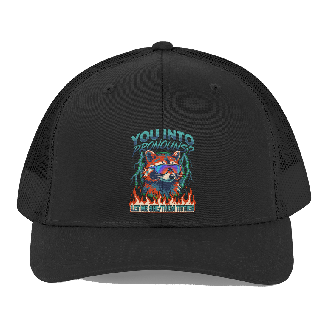 Can I She/Them Hat — Funny Pronoun Joke Cap — Black
