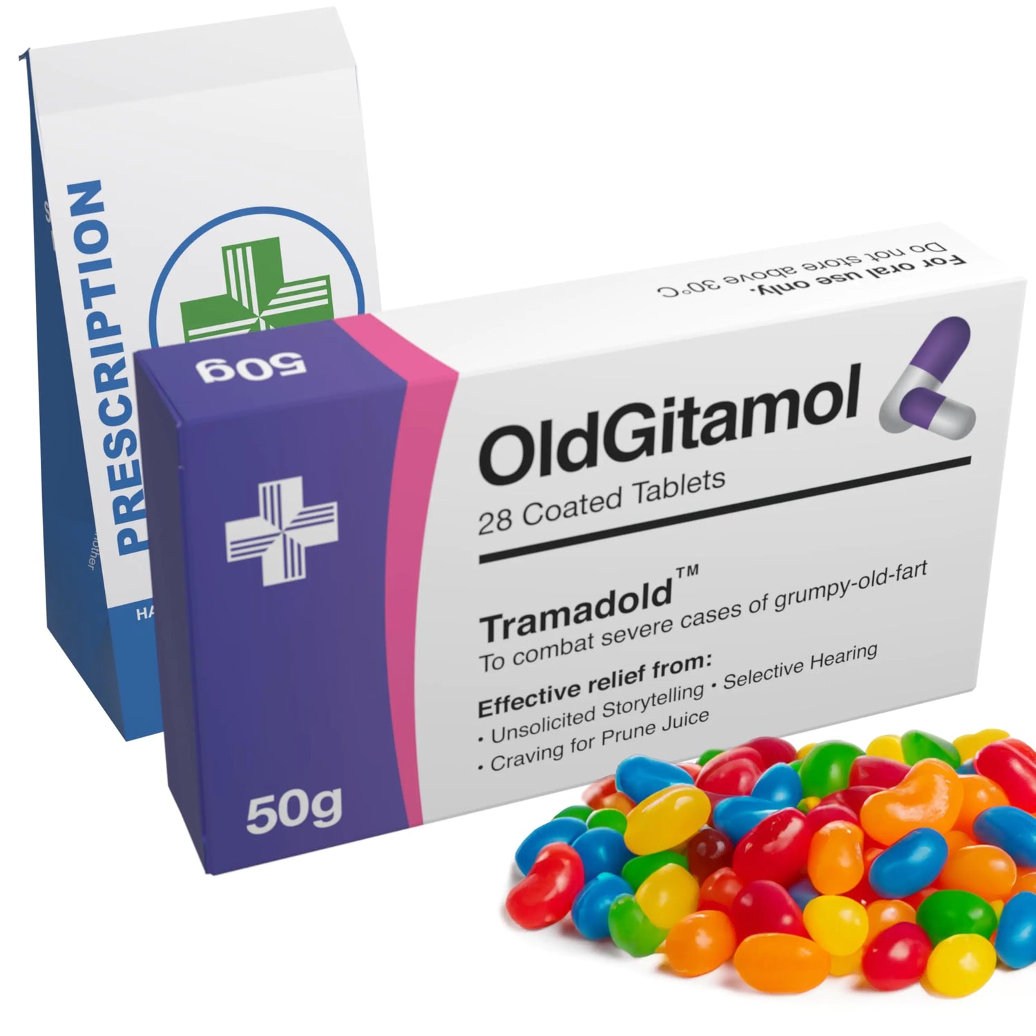 OldGitamol™ Gag Gift (Jelly Bean Pill Bottle)